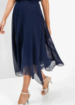 Premium Chiffonkleid mit Spitze