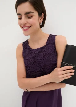 Premium Chiffonkleid mit Spitze