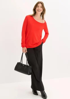 Pullover aus fließendem Viskose-Mix