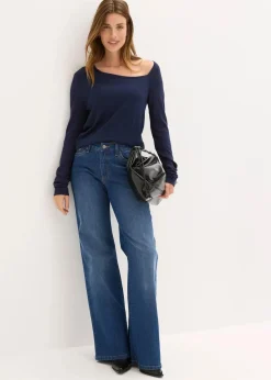 Pullover aus fließendem Viskose-Mix