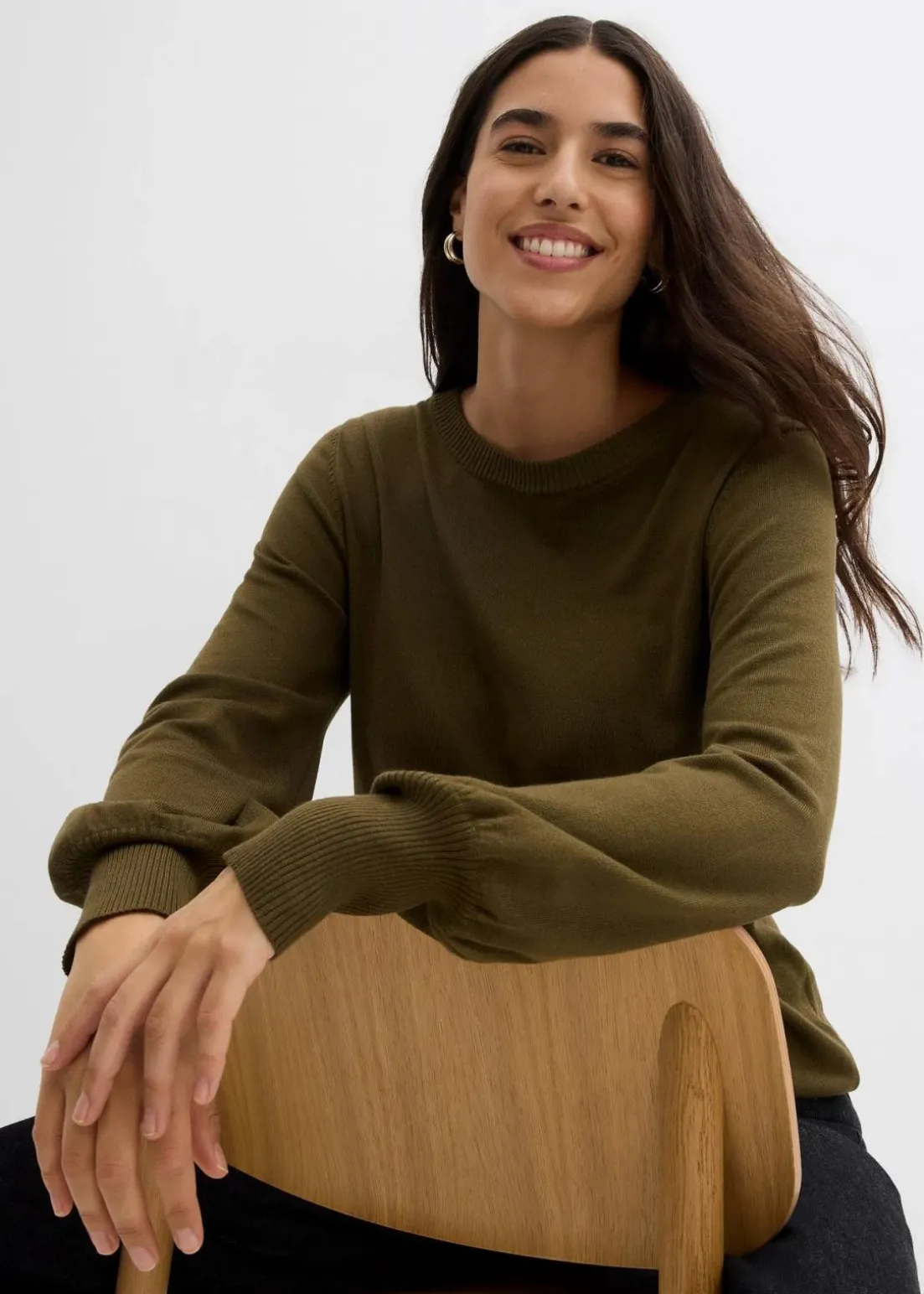 Pullover mit Ballon-Ärmel