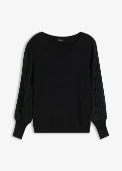 Pullover mit plissierten Ärmeln