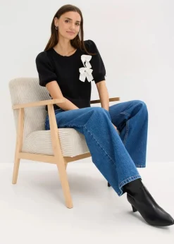 Pullover mit Schleifen-Applikation