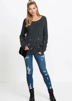 Pullover mit Stickerei