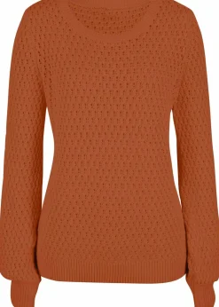 Pullover mit Strukturstrick aus Baumwollmix