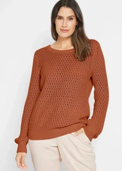 Pullover mit Strukturstrick aus Baumwollmix