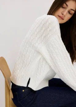 Pullover mit Zopfmuster