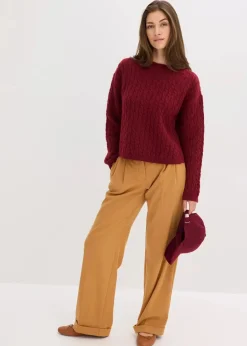 Pullover mit Zopfmuster