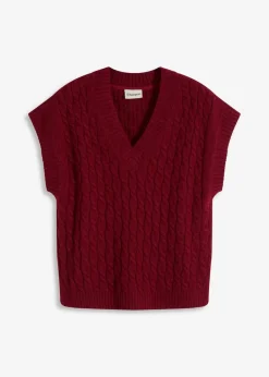 Pullunder mit Zopfmuster