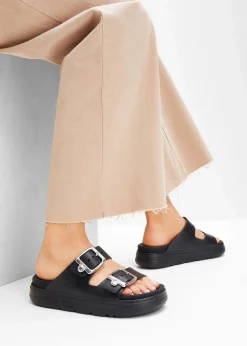 Rieker Komfort-Plateau-Pantoletten mit leichter Sohle