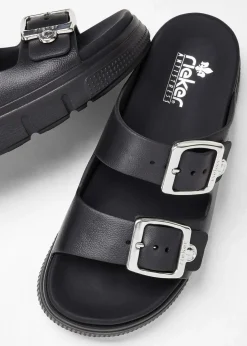 Rieker Komfort-Plateau-Pantoletten mit leichter Sohle