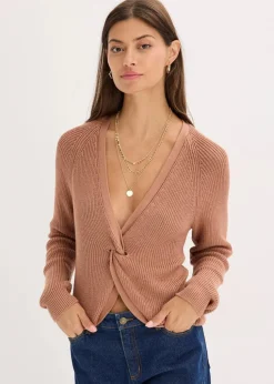 Ripp-Pullover aus fließendem Viskose-Mix