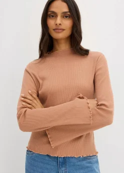 Rippshirt aus reiner Baumwolle