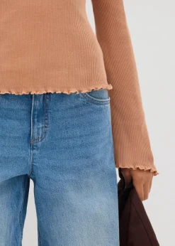 Rippshirt aus reiner Baumwolle