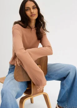 Rippshirt aus reiner Baumwolle