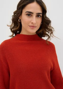 Rippstrickpullover aus reiner Bio-Baumwolle