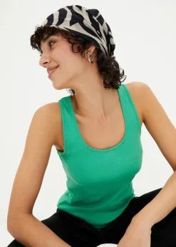 Ripp-Top aus reiner Bio-Baumwolle