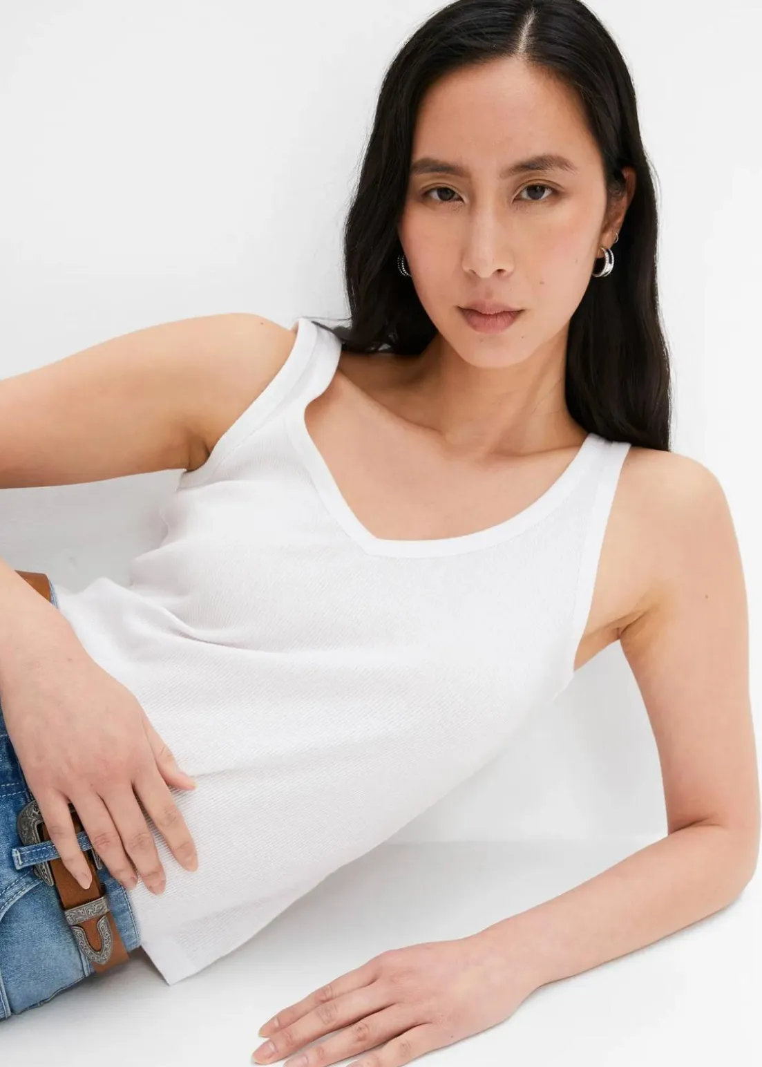 Ripp-Top aus reiner Bio-Baumwolle (2er Pack)