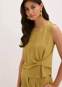 Ärmelloses Blusentop mit Knoten