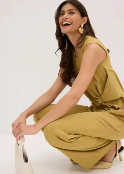 Ärmelloses Blusentop mit Knoten