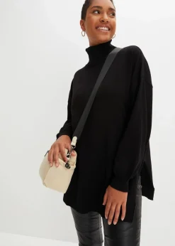 Rollkragenpullover aus Viskose-Mix