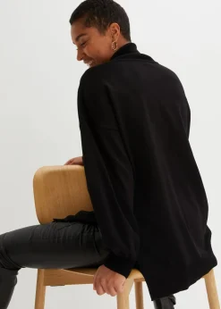 Rollkragenpullover aus Viskose-Mix