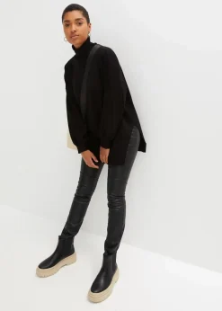 Rollkragenpullover aus Viskose-Mix