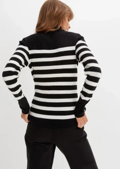 Rollkragenpullover aus Viskose-Mix