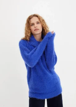 Rollkragenpullover aus weichem Federgarn