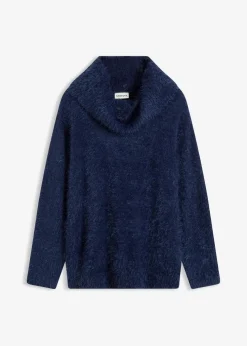 Rollkragenpullover aus weichem Federgarn