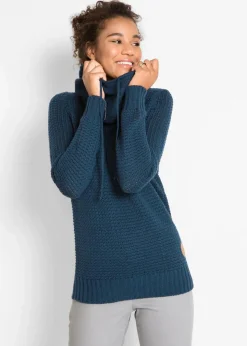 Rollkragenpullover mit Kordeln