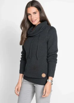 Rollkragenpullover mit Kordeln