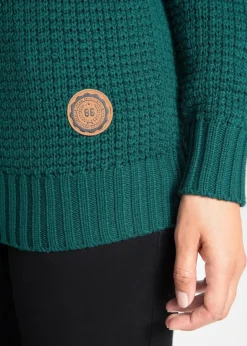 Rollkragenpullover mit Kordeln