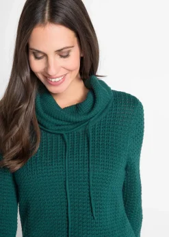 Rollkragenpullover mit Kordeln