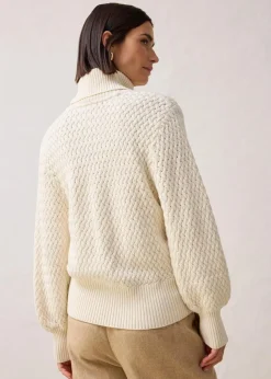 Rollkragenpullover mit Merinowolle