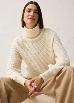 Rollkragenpullover mit Merinowolle