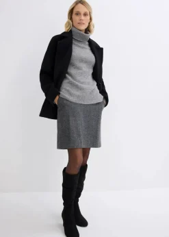 Rollkragenpullover mit Strasssteinen