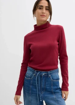 Rollkragenshirt aus reiner Baumwolle