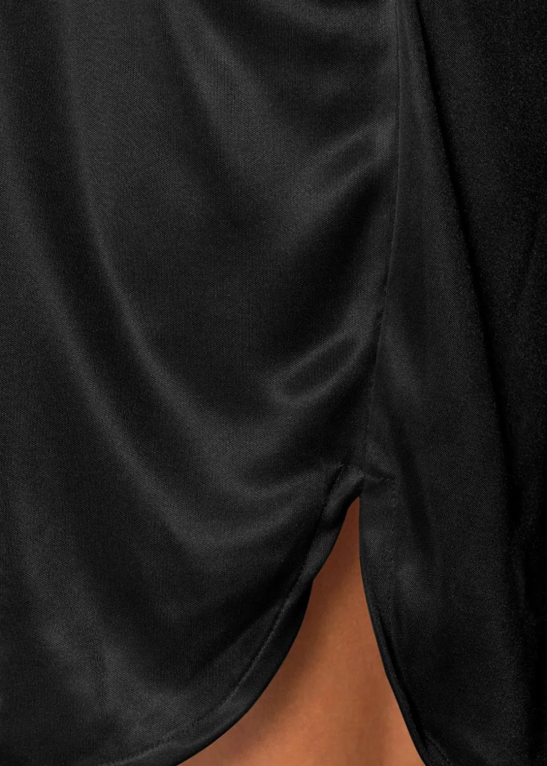 Satin Kimono mit Spitze