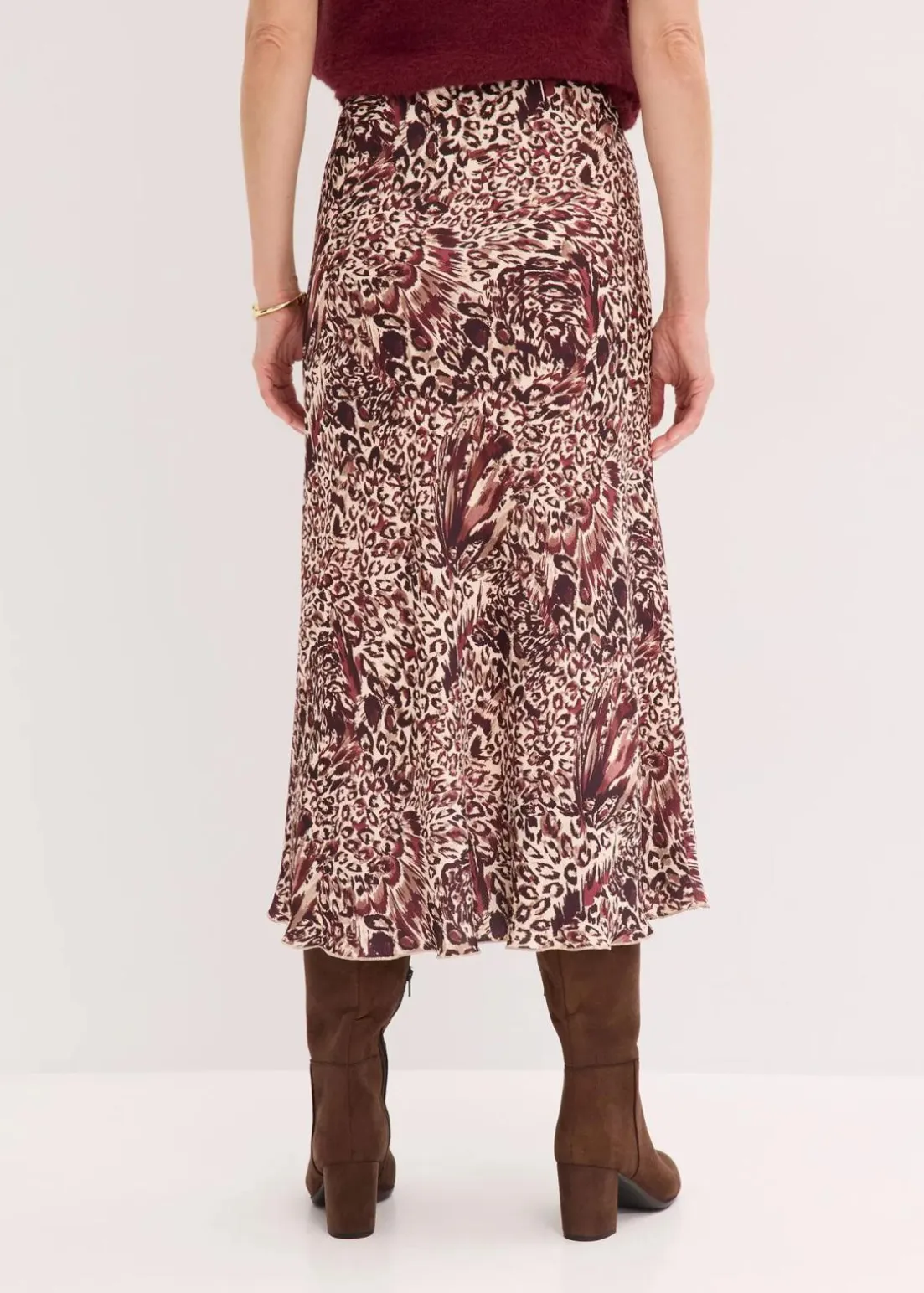 Satin-Rock mit Struktur