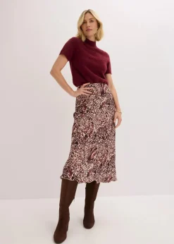 Satin-Rock mit Struktur