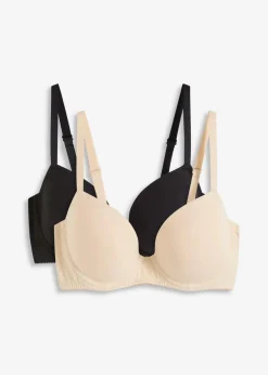 Schalen-BH mit Bügel mit Bio-Baumwolle (2er Pack)