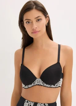 Schalen-BH mit zweifarbiger Spitze