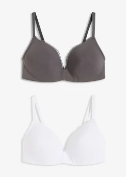 Schalen-BH ohne Bügel mit Baumwolle (2er Pack)