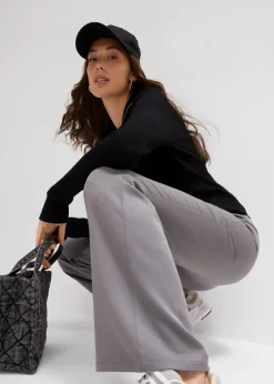 Schlaghose mit hohem Bund