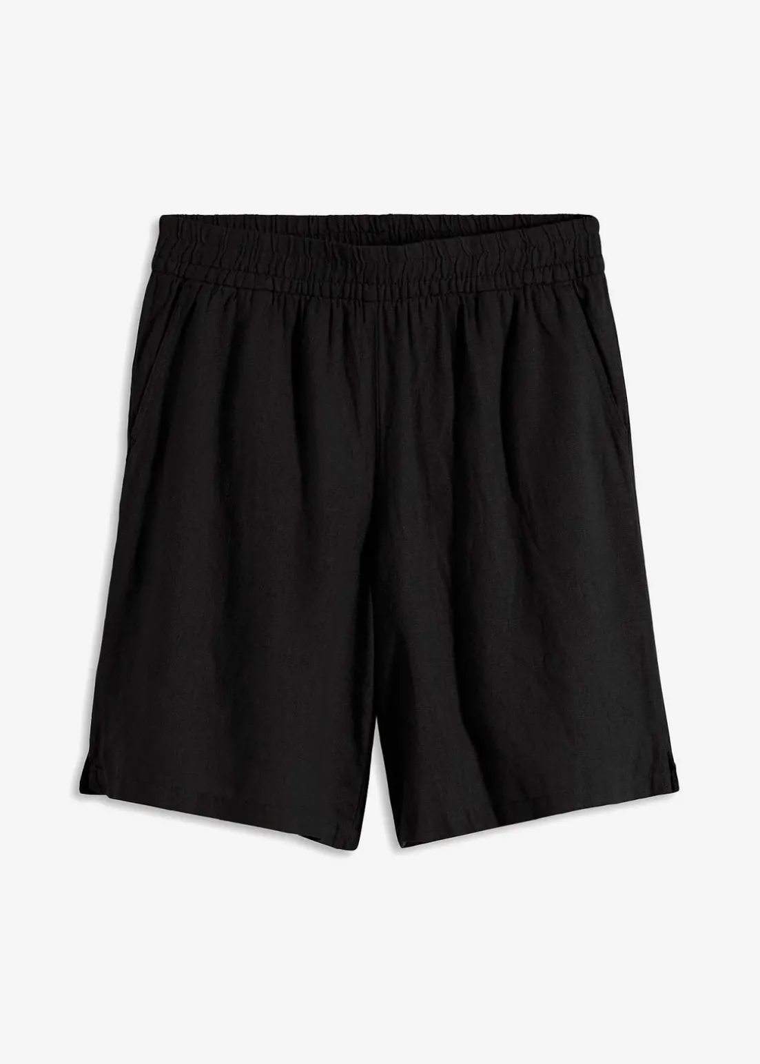 Schlupf-Bermuda aus luftigem Leinen-Mix