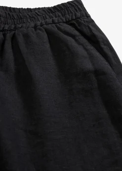 Schlupf-Bermuda aus luftigem Leinen-Mix