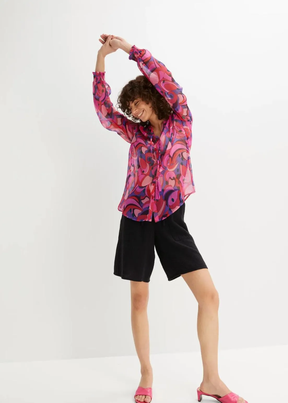 Schlupf-Bermuda aus Musselin