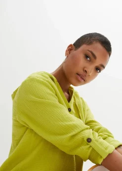 Schlupfbluse aus luftigem Musselin