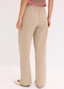 Schlupfhose aus strukturiertem Crinkle